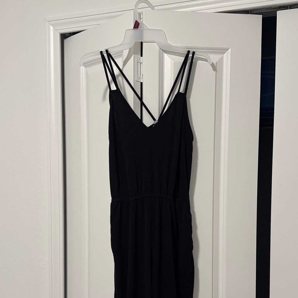 Elegant Black Strappy Jumpsuit